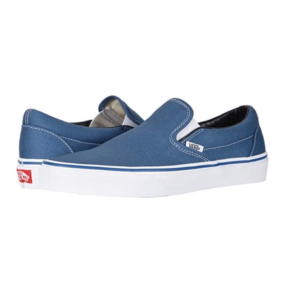 Classic Navy Vans Slip On Canvas